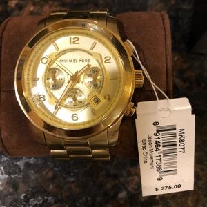 Michael Kors Gold large face watch